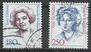 ALMANYA (BATI) 1989 DAMGALI ÜNLÜ KADINLAR SERİSİ 3
