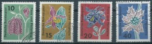 ALMANYA (BATI) 1963 DAMGALI FLORA VE FİLATELİ SERİSİ