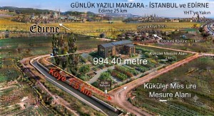 TEK TAPU EDIRNE KUKULER KOYU 994.40 METRE