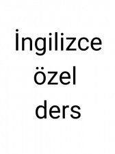 İngilizce özel ders