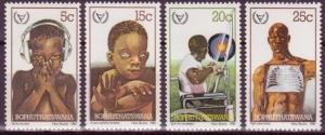 BOPHUTHATSWANA 1981 DAMGASIZ ULUSLARARASI ENGELLİLER YILI SERİSİ